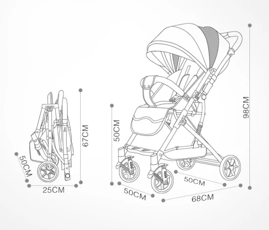 Bon bébé léger poche Portable en aluminium bébé enfants enfants bébé Buggy